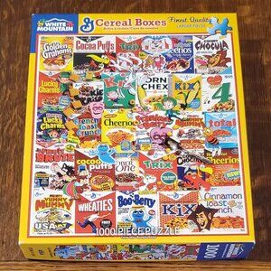 White Mountain 1,000 piece Puzzle "Cereal Boxes"